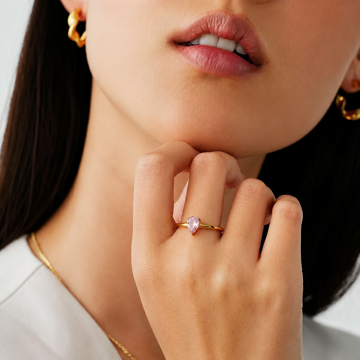 Blush Veil Ring