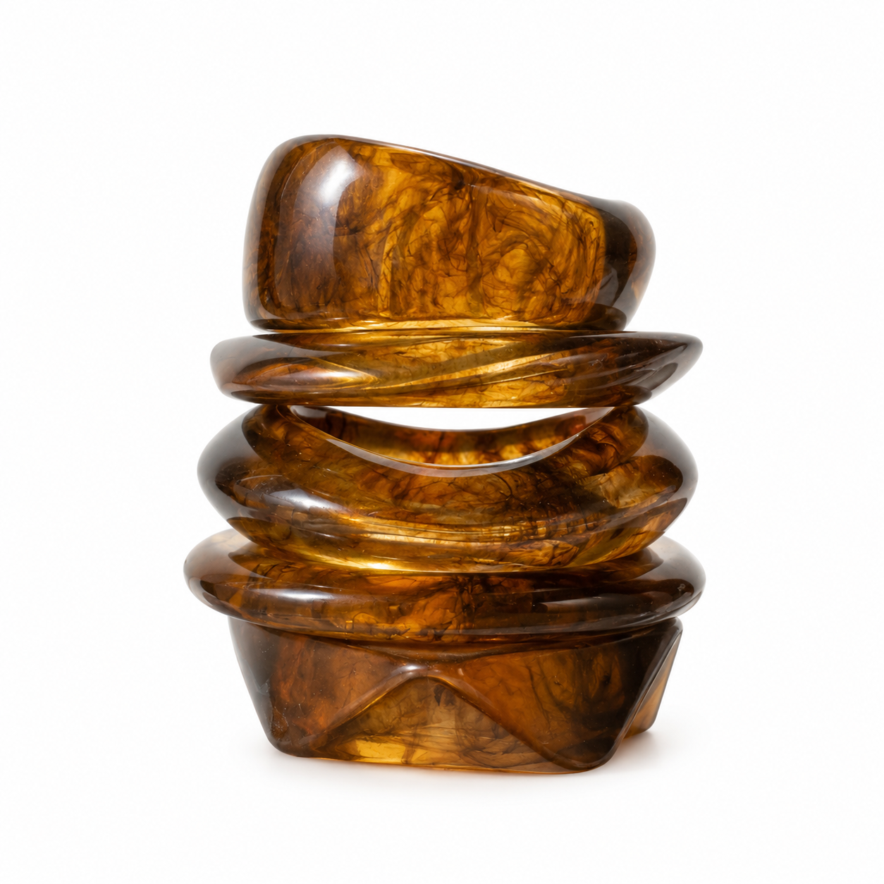 Molten Resin Bangle Stack
