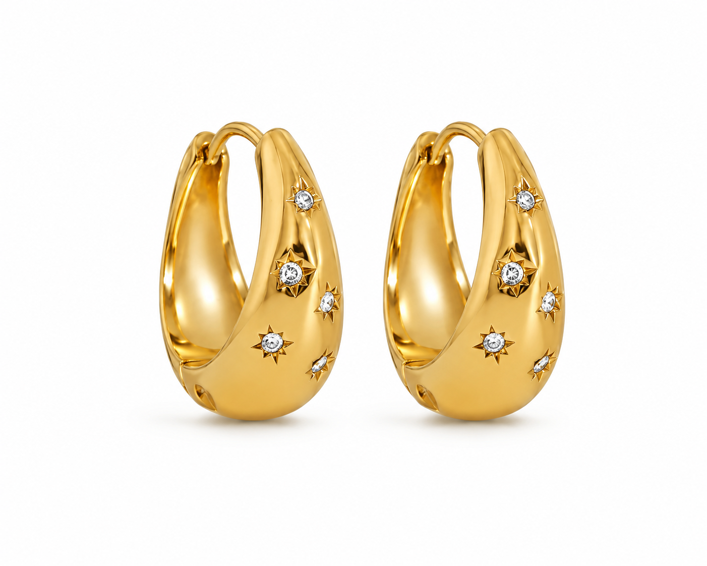 The Nysa Trio (Hoop Earrings + Ear Cuff + Mini Studs)