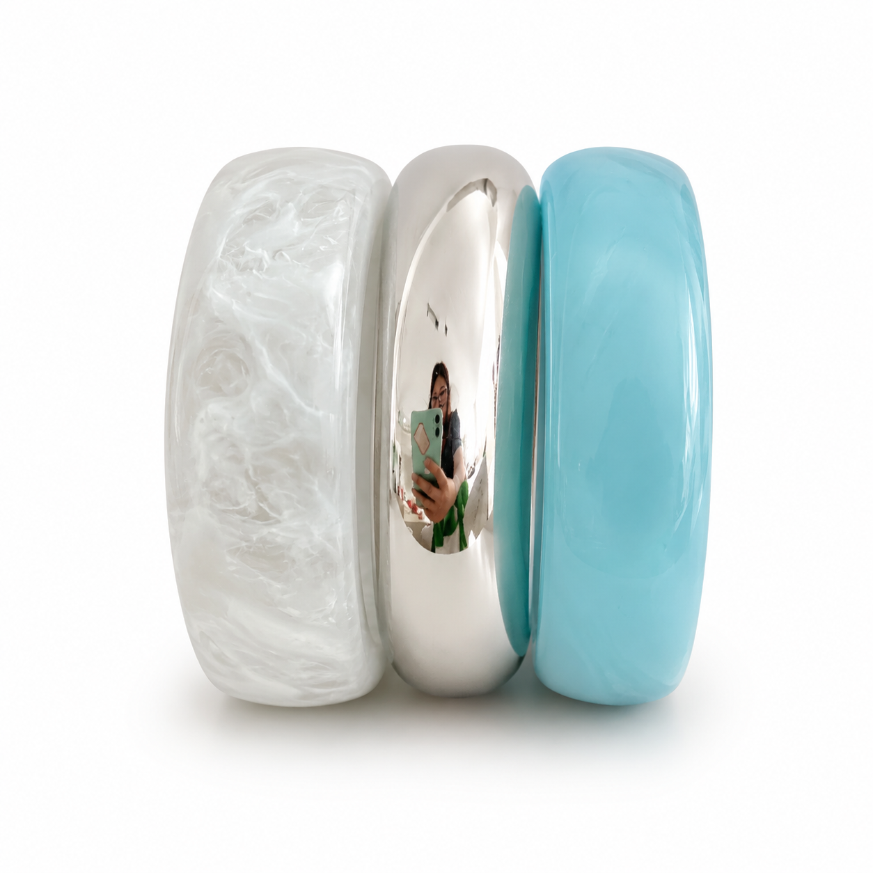 Resin Wave Stack (Blue) Stack of 3