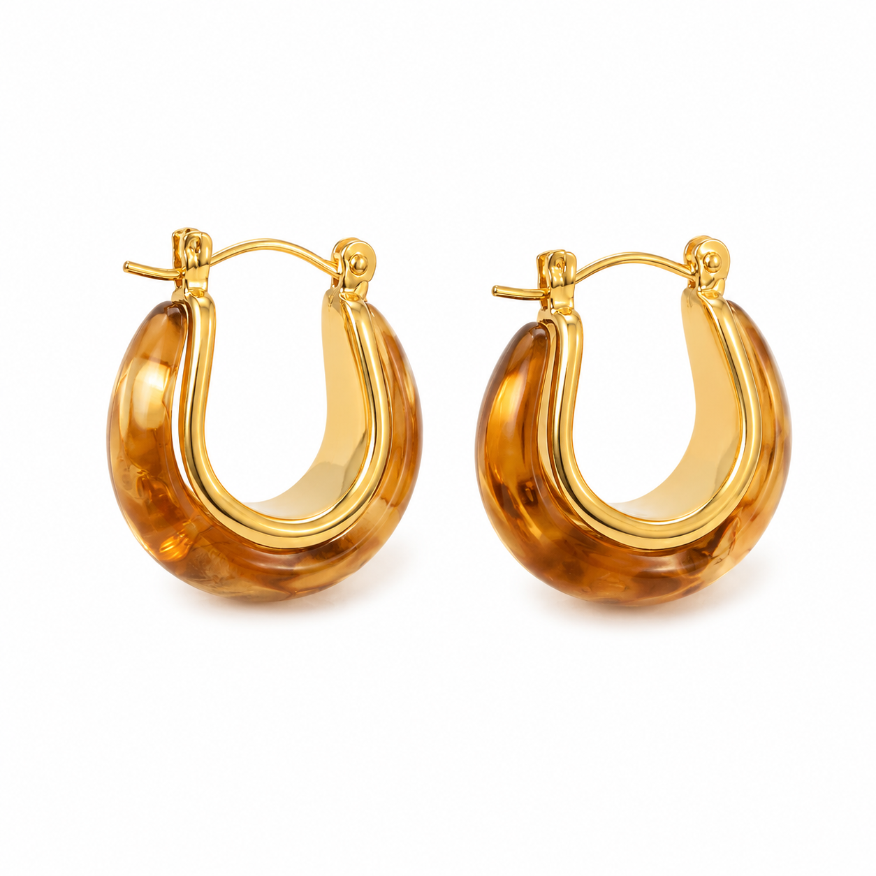 Amber Glow Hoops