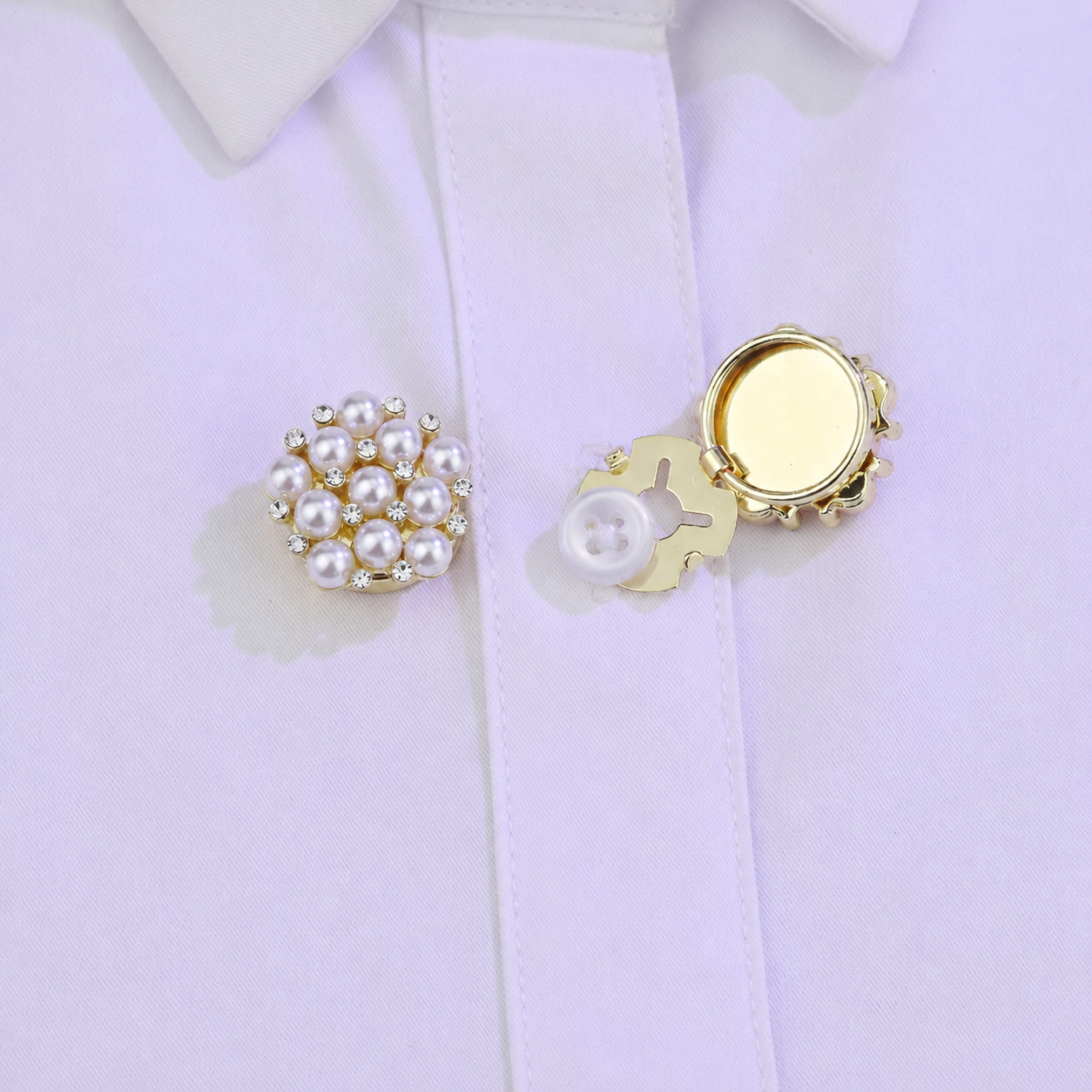 Snowdrop Button Covers (Set of 2)