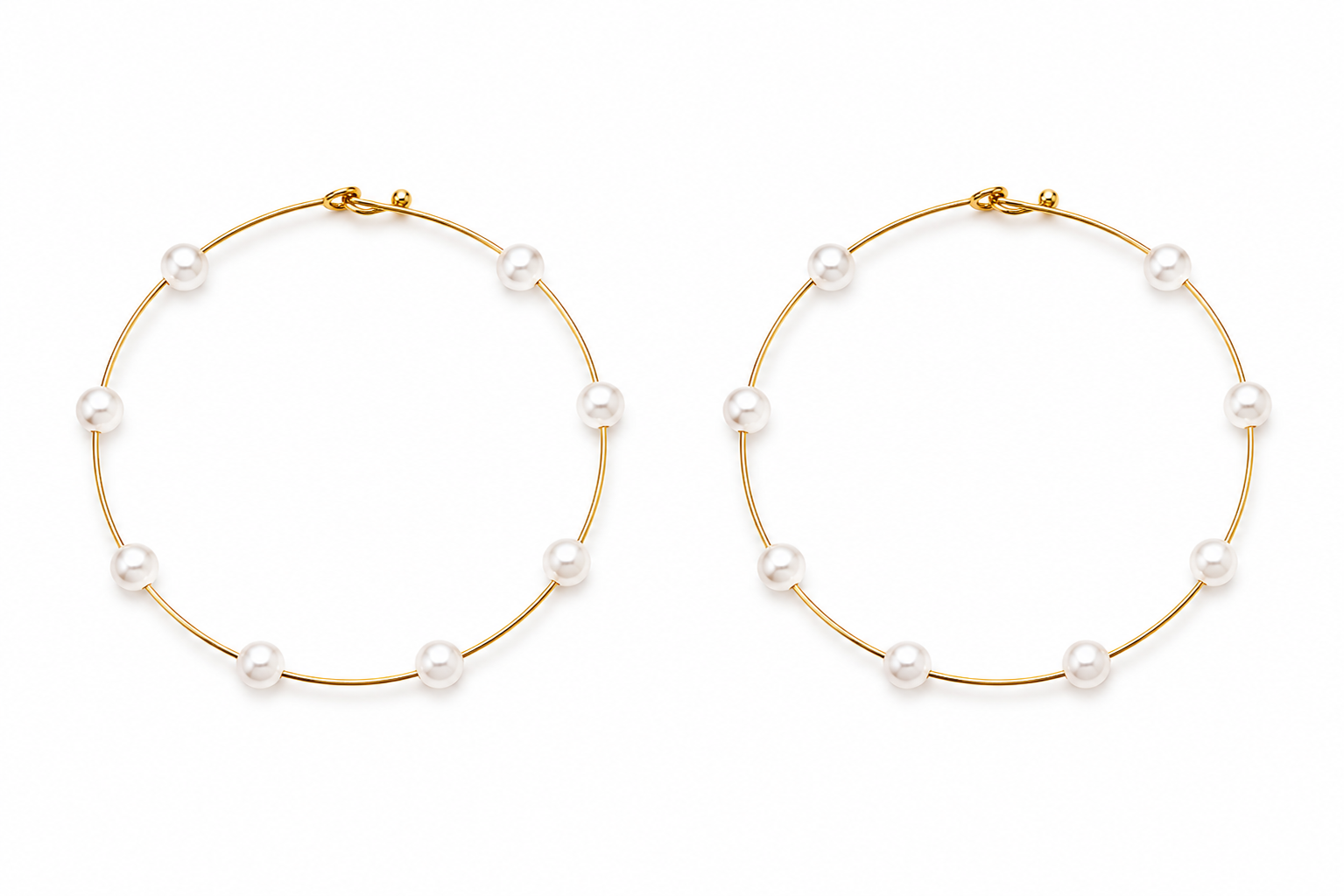 Pearl Hoops (Large)
