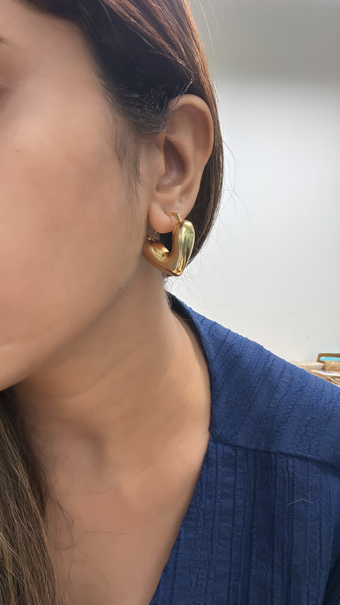 Auric Heart Hoops