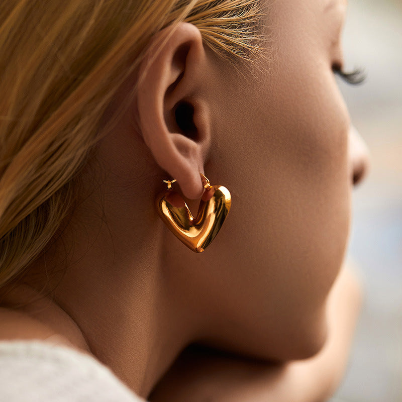 Auric Heart Hoops
