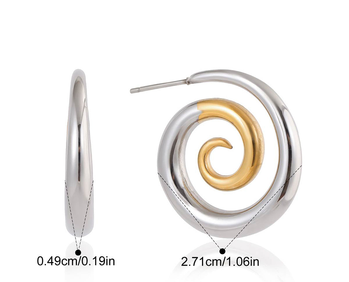 Spiral Hoop Earrings