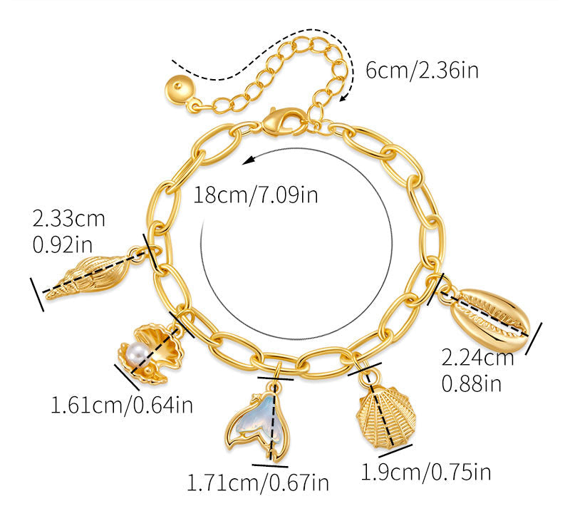 Ocean Whispers Charm Bracelet