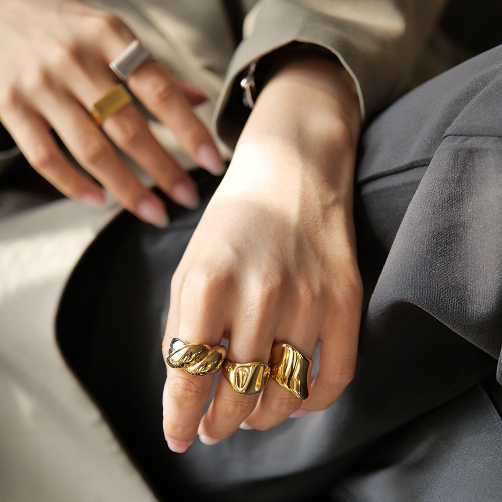 Twinned Dualtone Ring