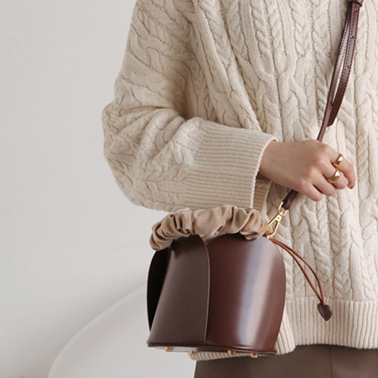 Luxe Ruffle Bucket Bag