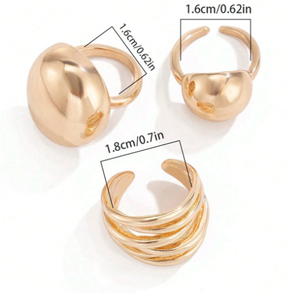 Dune Glow Rings Stack