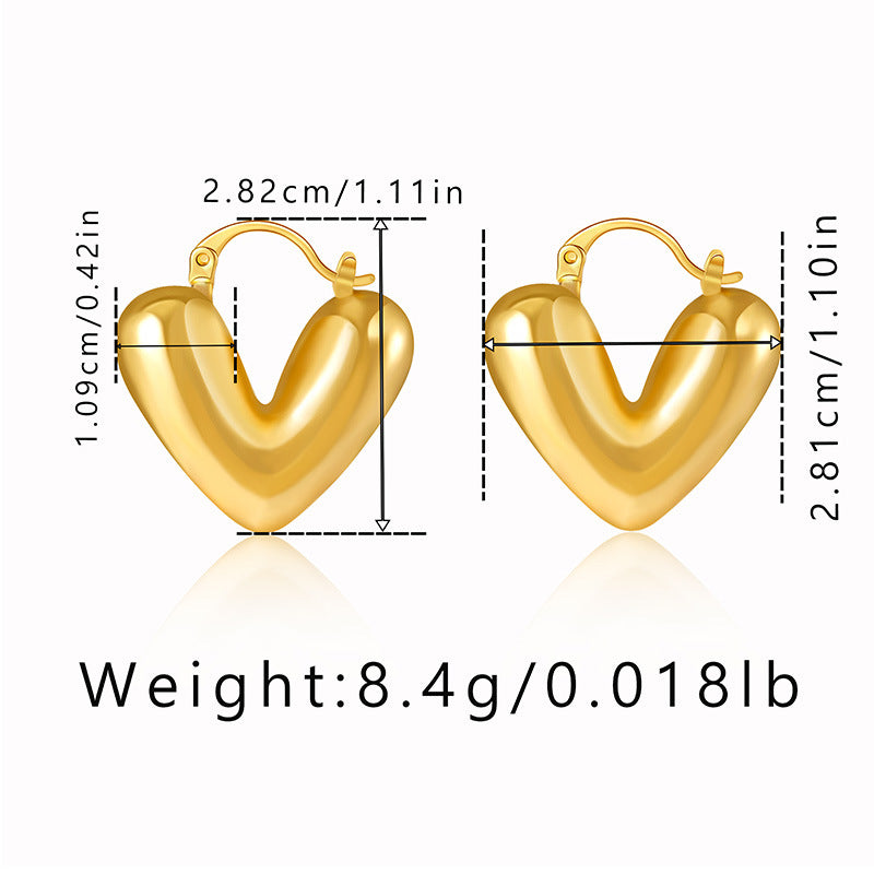 Auric Heart Hoops