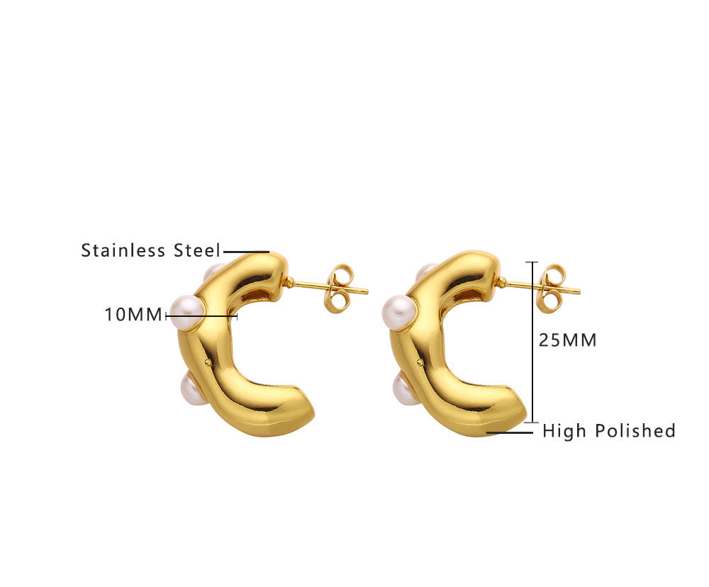 Orla Pearl Hoops