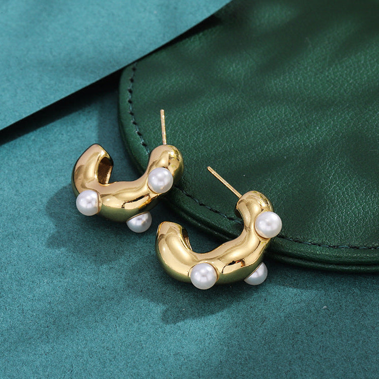 Orla Pearl Hoops