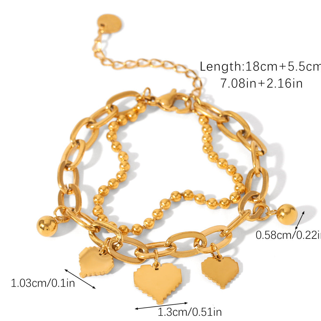 Pixel Heart Duo Bracelet