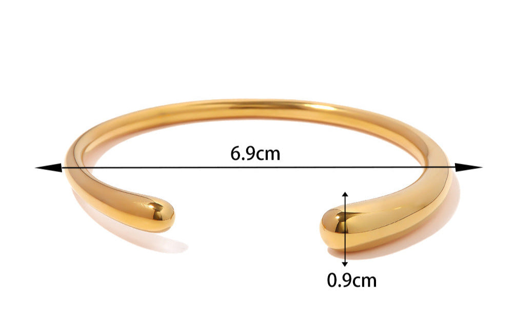 Sleek Open Stack Cuff Bangle