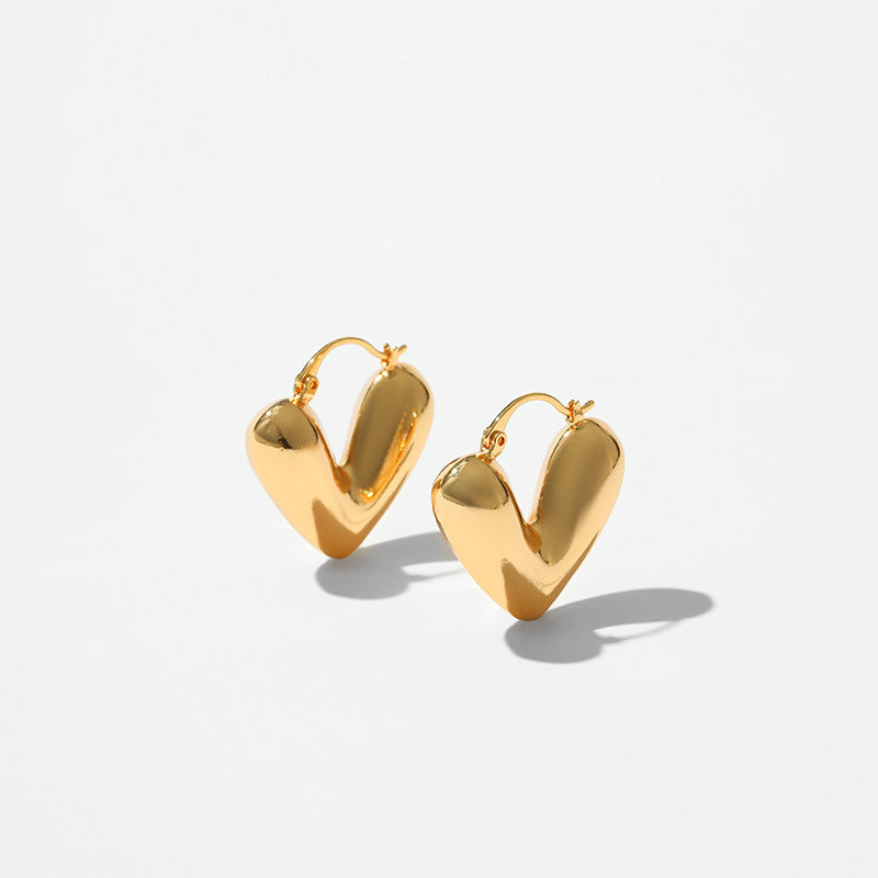 Auric Heart Hoops