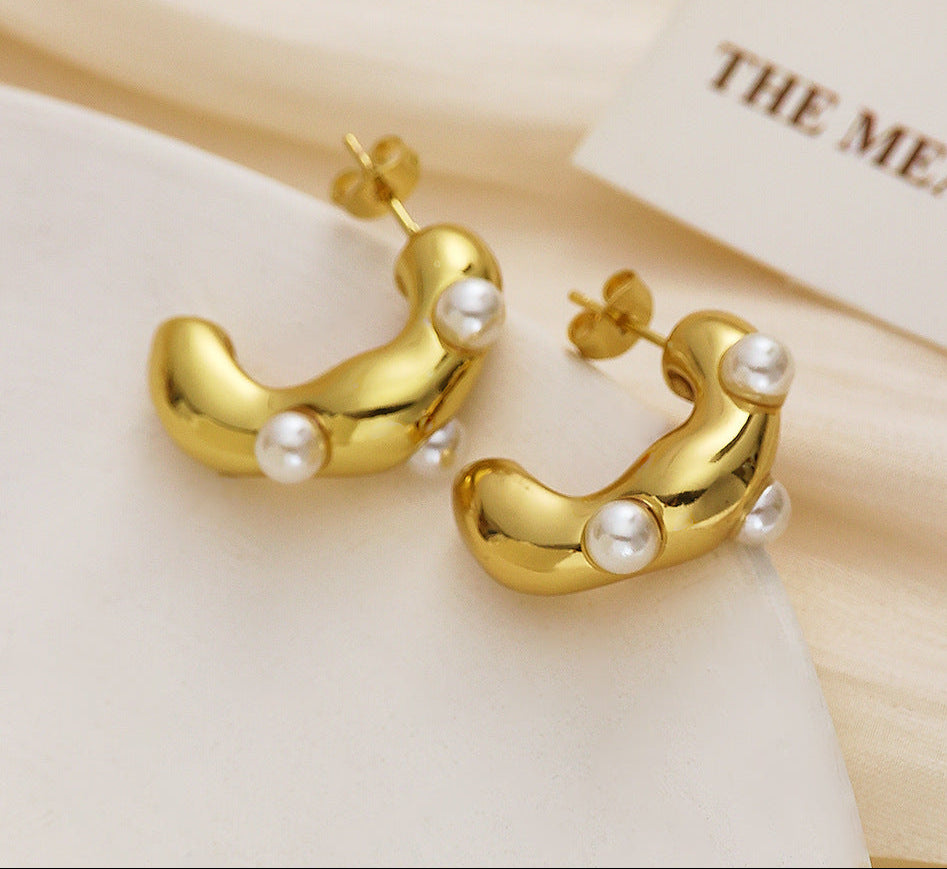Orla Pearl Hoops