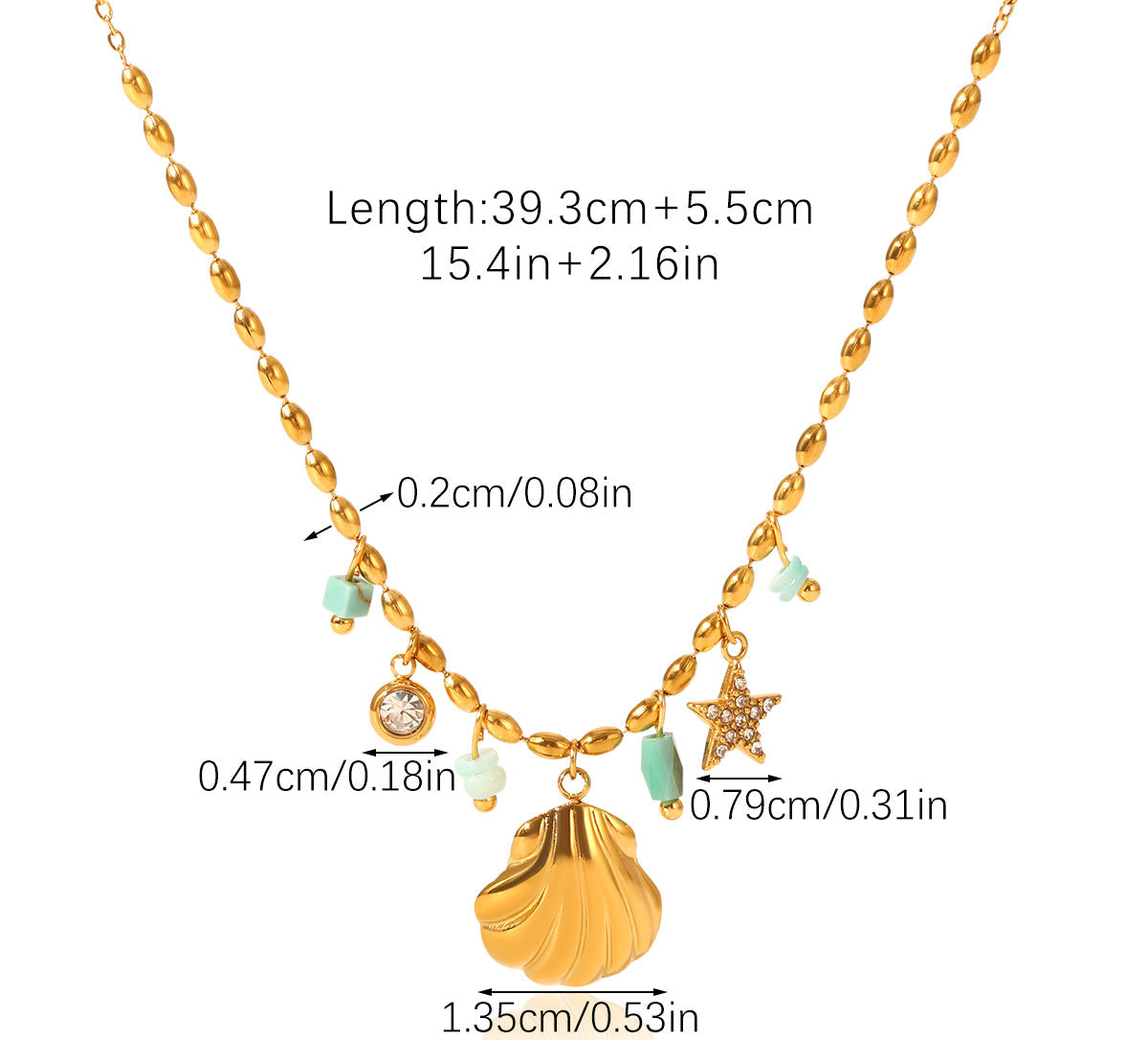 Seashell Charm Neckwear