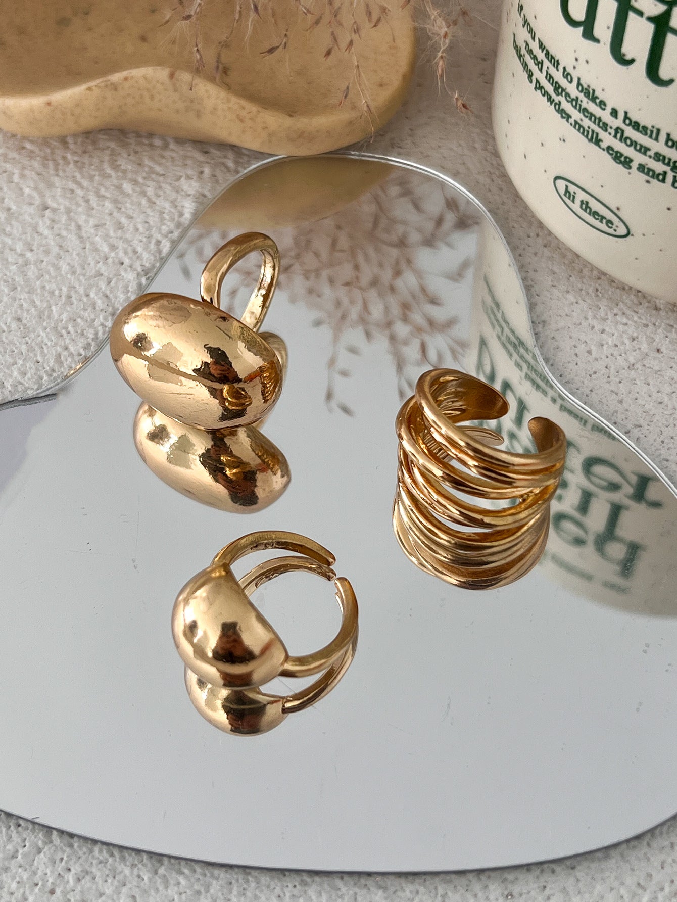 Dune Glow Rings Stack