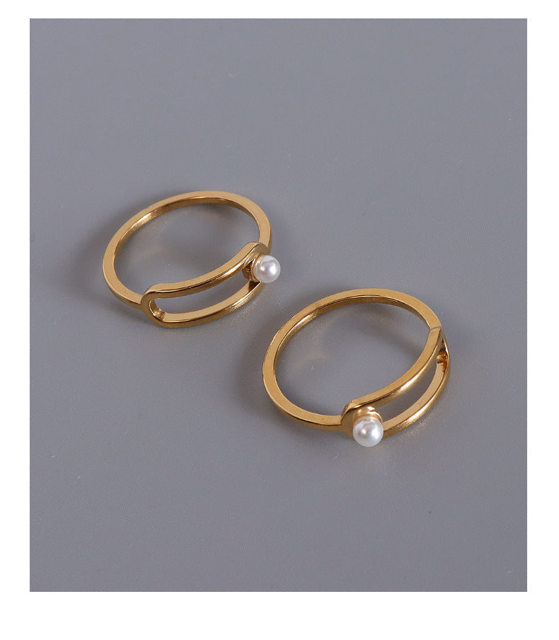 Pearl Radiance Stackable Ring