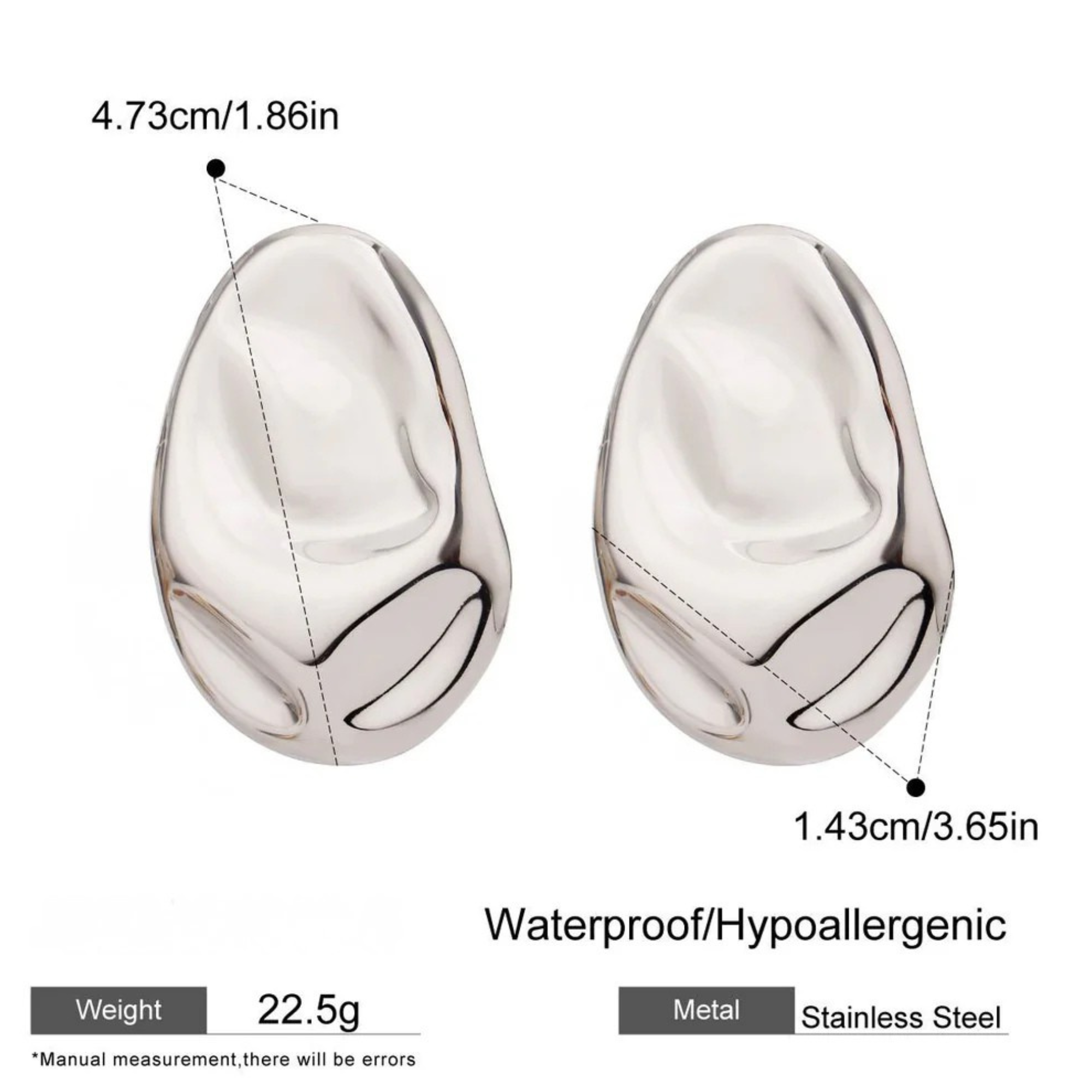Contour Silver Earrings