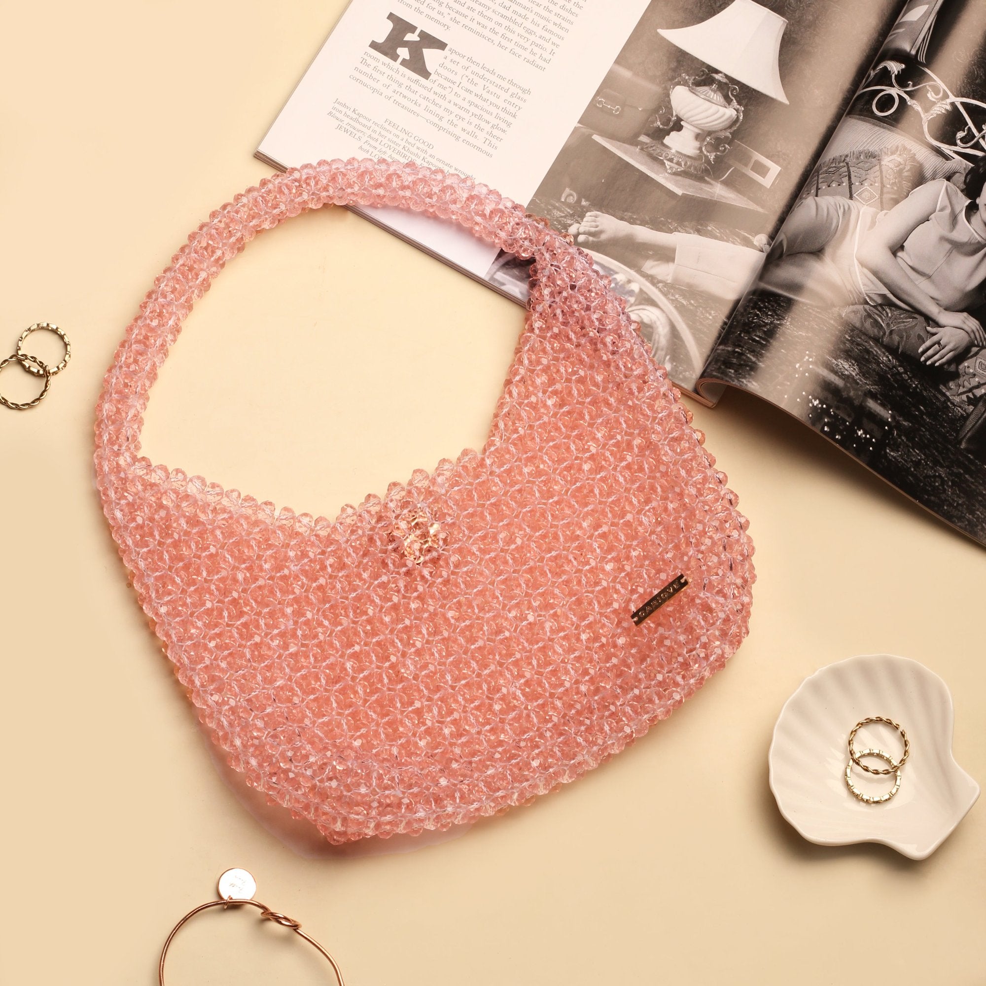 Allure crystal bag ( Nude pink )