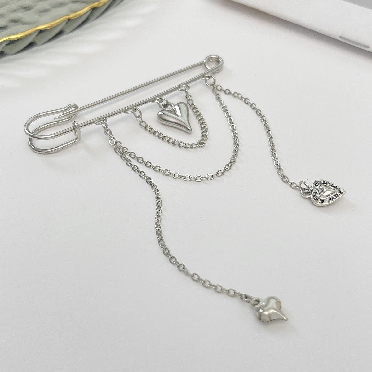 Rebel Heart Denim Pin / Brooch