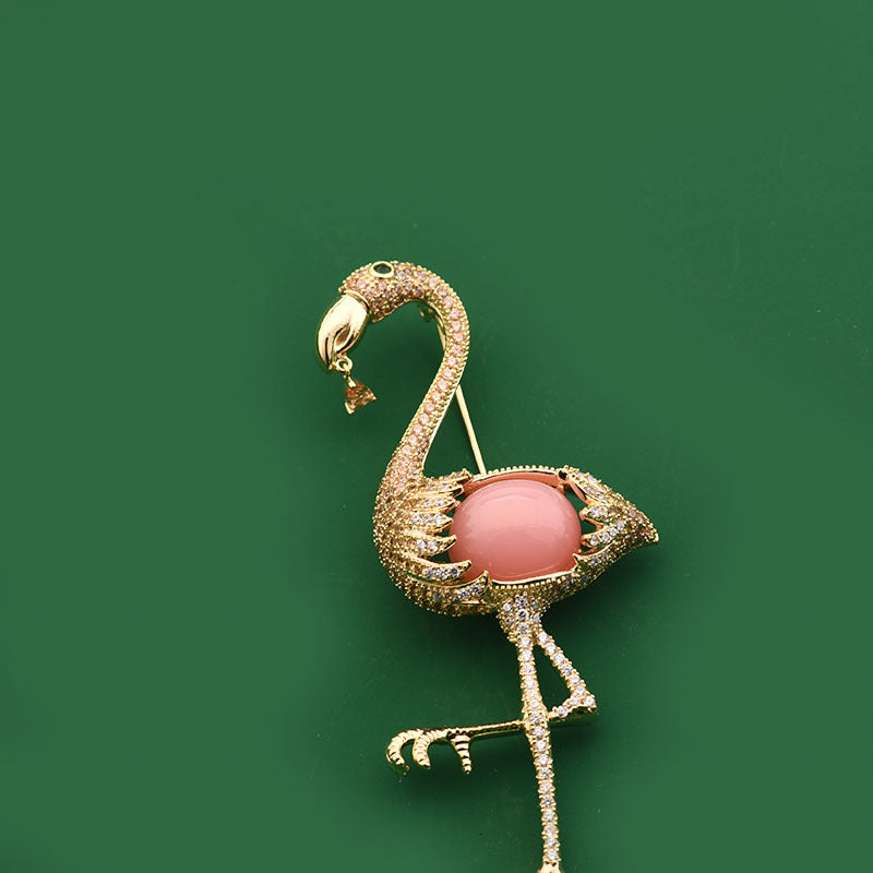 Rosé Flamingo Brooch