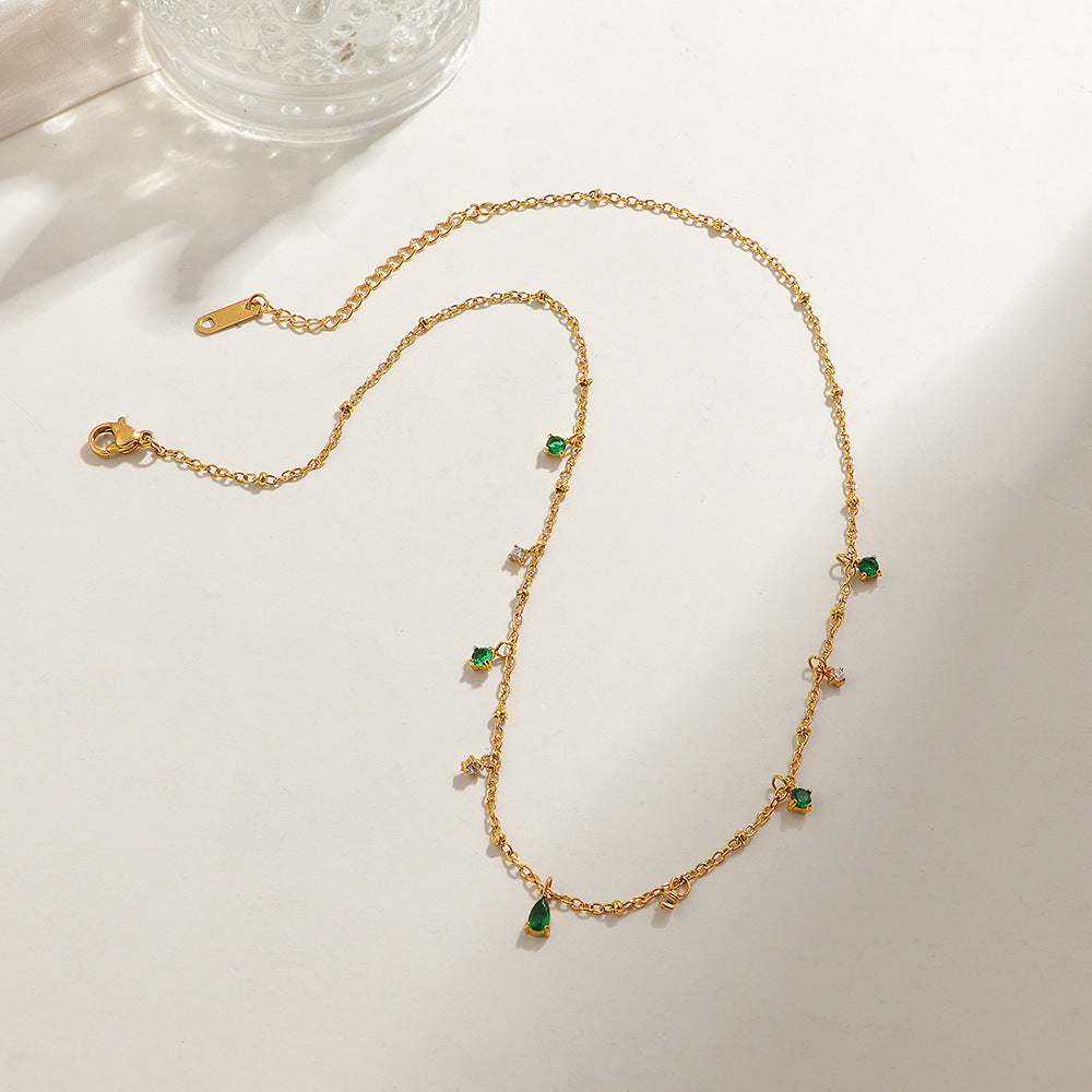 Emerald Charm Necklace