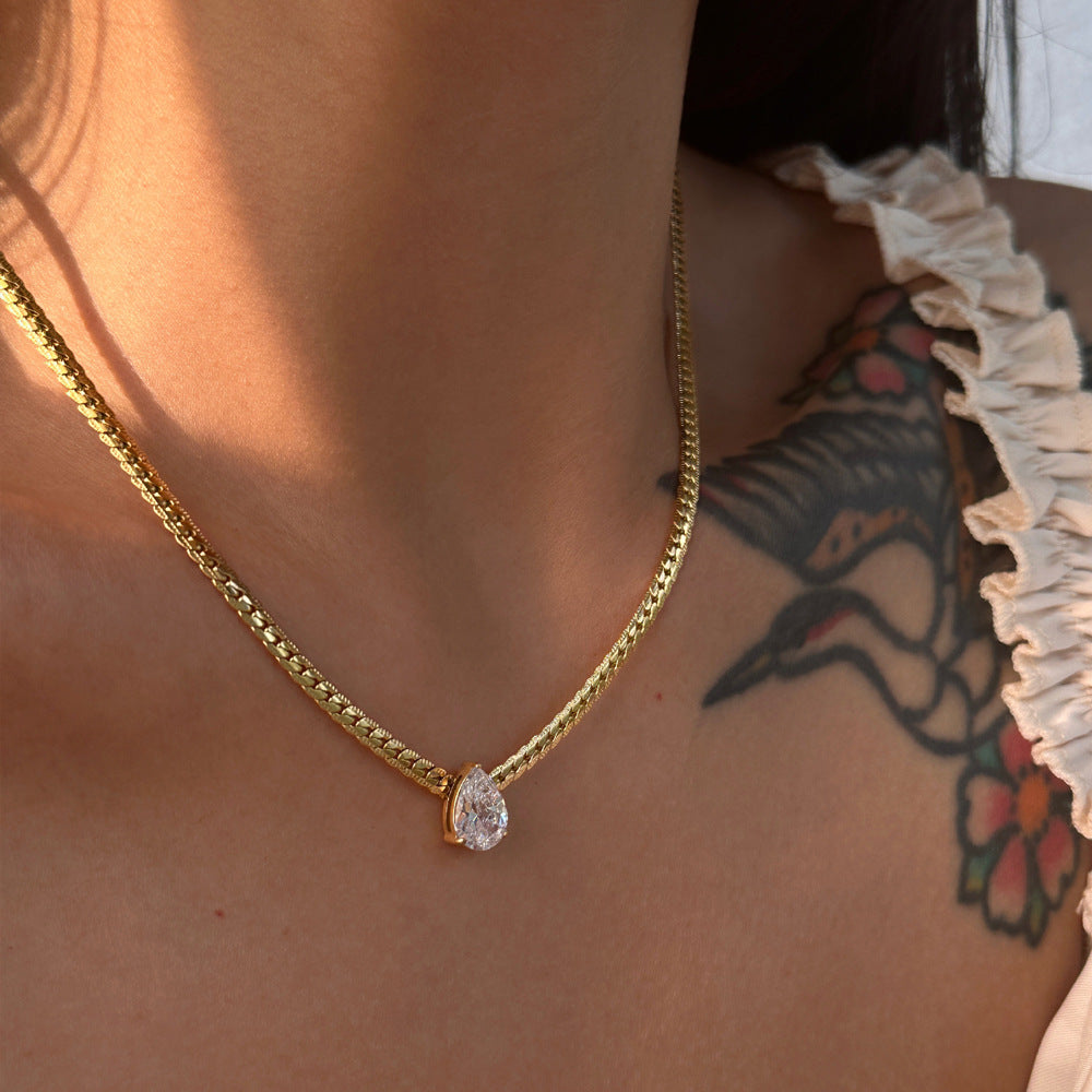 Aira Pear Drop Necklace