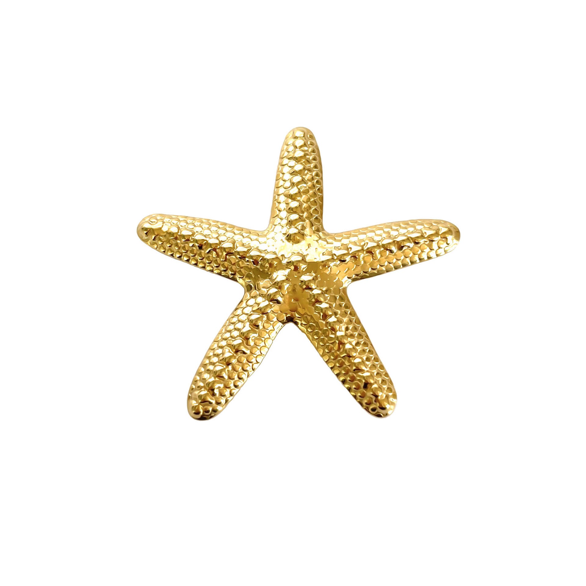 Golden Starfish Brooch