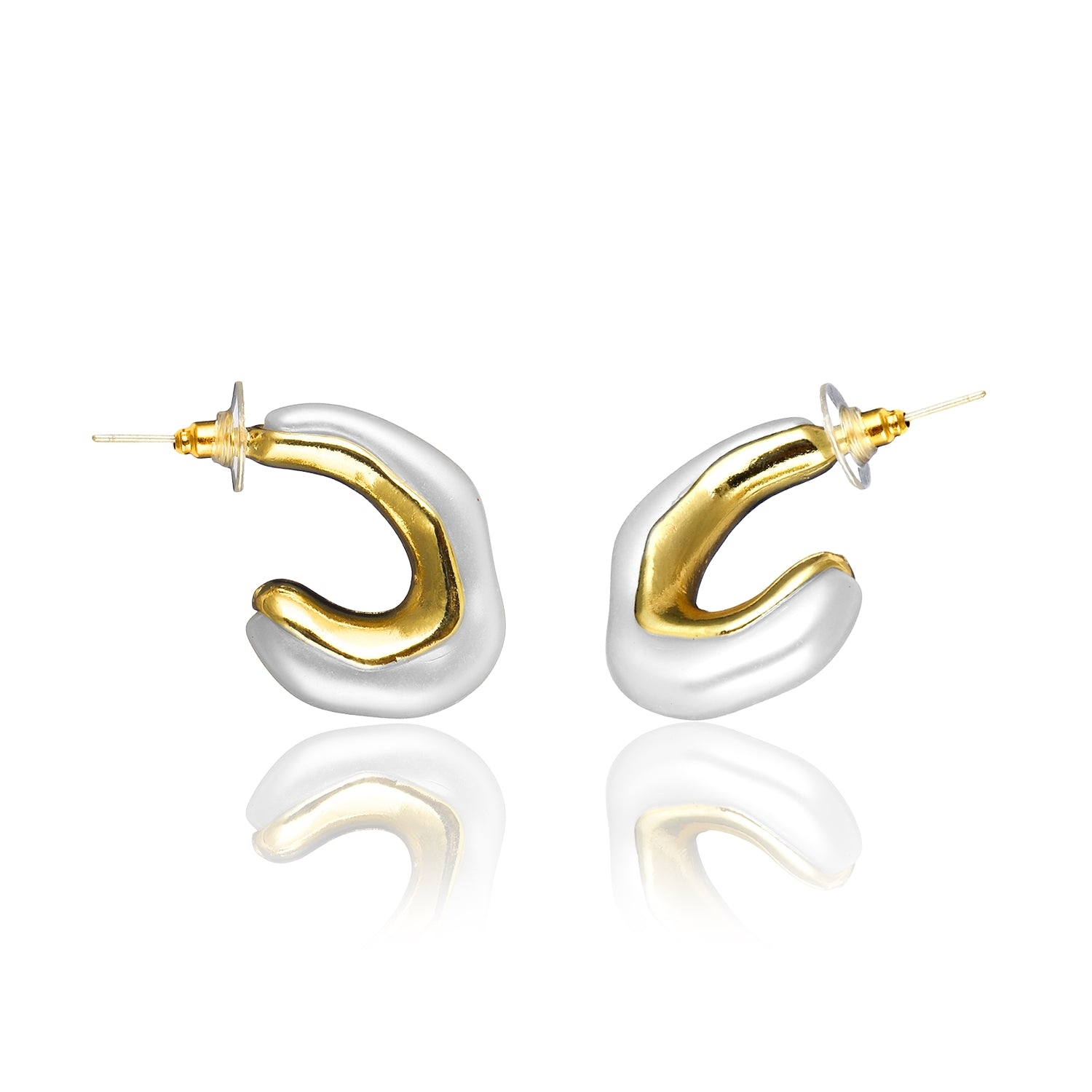 Jessica pearson golden pearl hoops