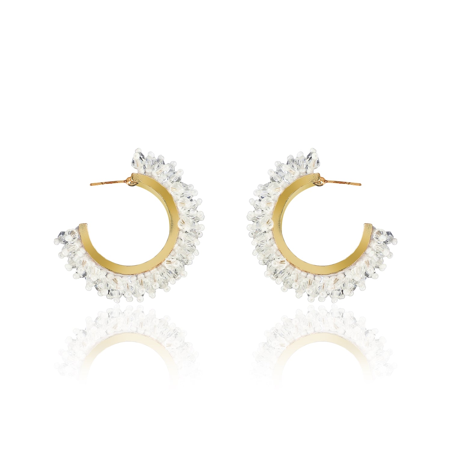 Carie Crystal hoop earrings