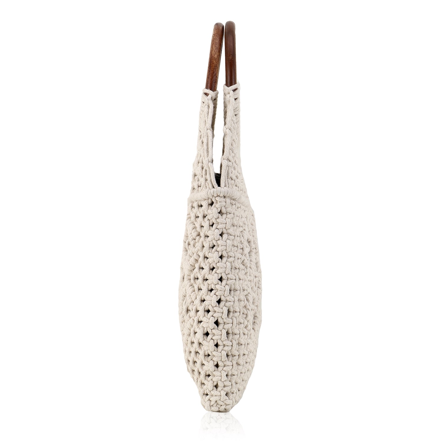 Banjara crochet bag with wooden handle