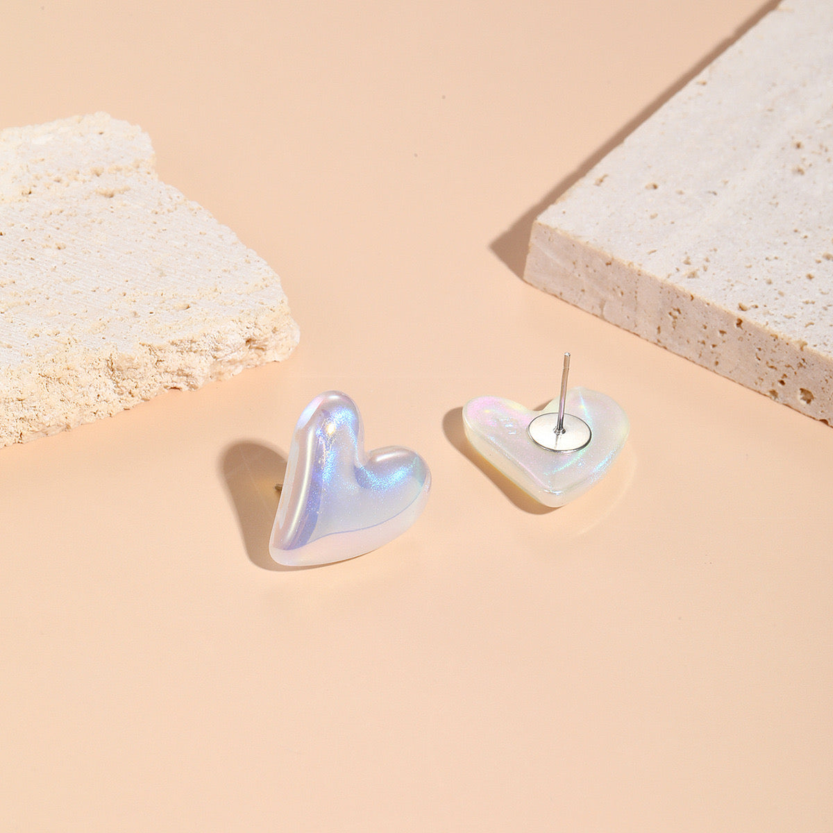 Pearl hearts earrings