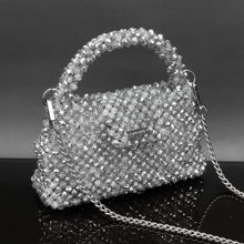 Load image into Gallery viewer, Dazzle | Silver crystal handbag / sling
