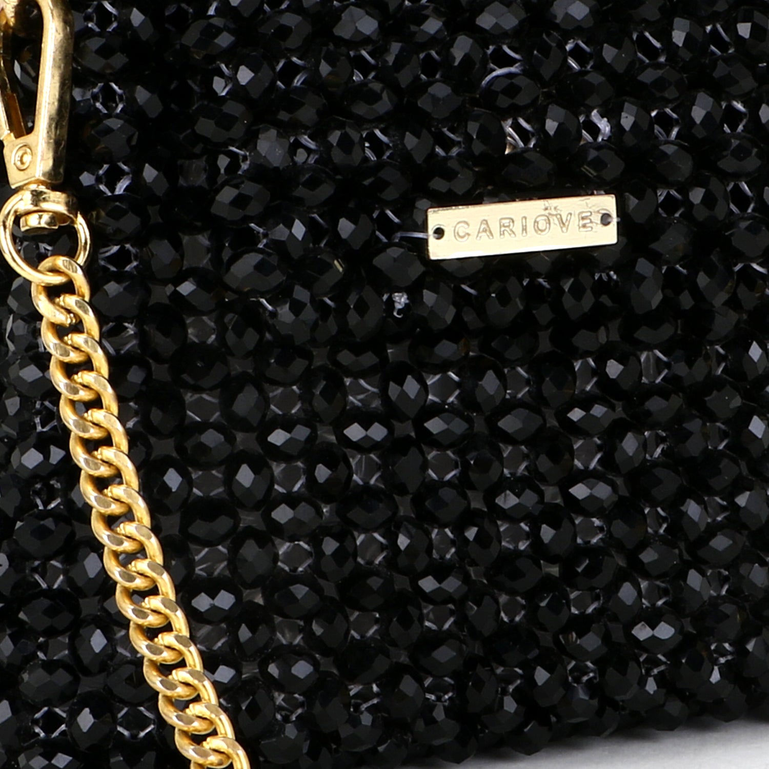 Swan crystal bag ( Black )