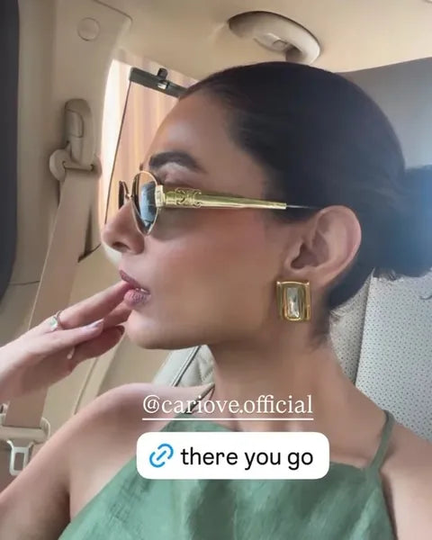 Ishita Saluja wearing Recta Crystal Studs