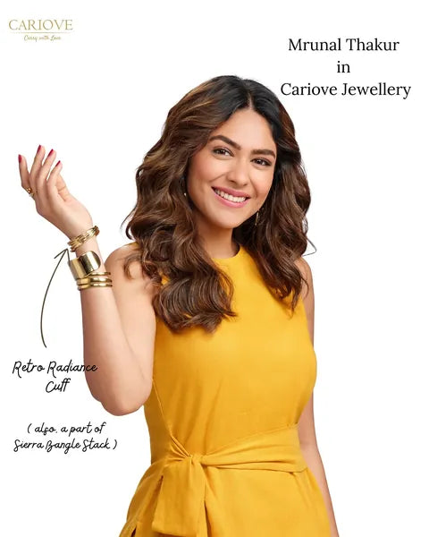 Mrunal Thakur wearing Retro Radiance Cuff