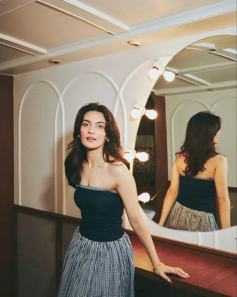 Pratibha Ranta wearing GlowBloom Pearl Earrings
