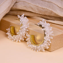 Load image into Gallery viewer, Carie Crystal hoop earrings
