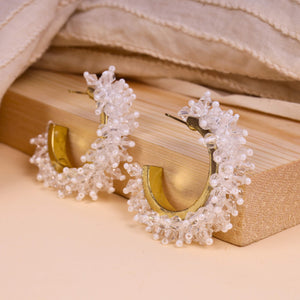 Carie Crystal hoop earrings