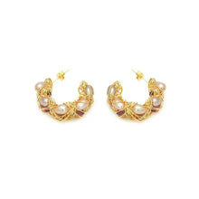Load image into Gallery viewer, Gemstone Elegance Hoops
