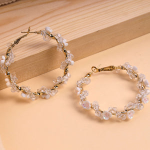 Crystal Rose Hoops