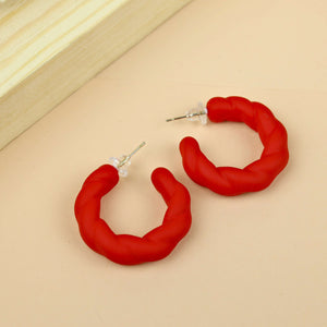 Colourful curled up hoops