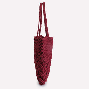 Macrame Bag (Maroon)