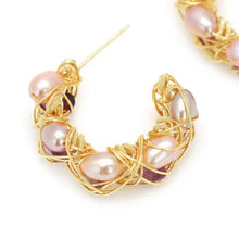 Load image into Gallery viewer, Gemstone Elegance Hoops
