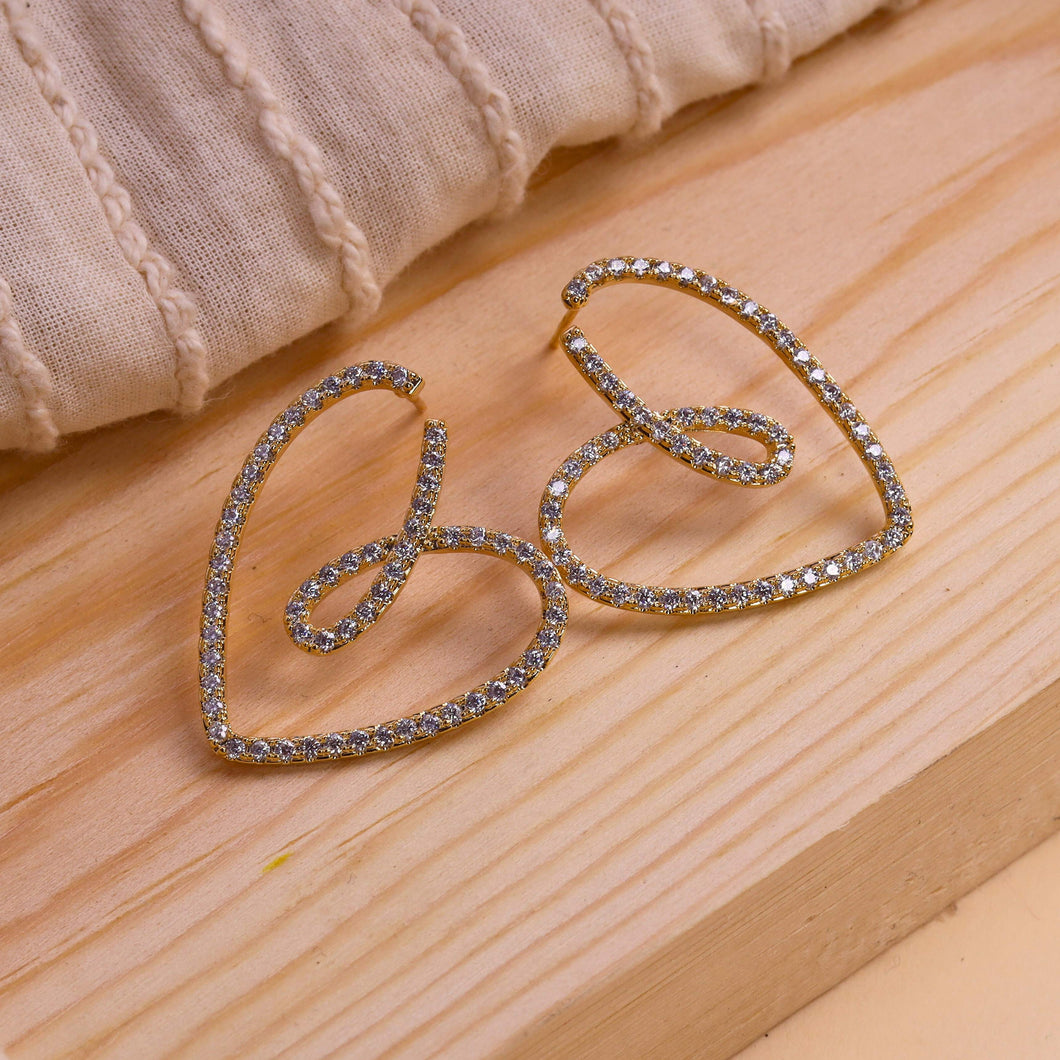 Bling Heart earrings