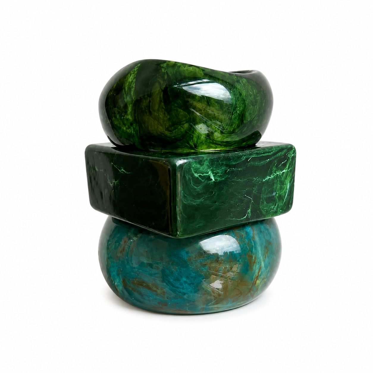 Olivia Resin Bangle Stack  (Set of 3)