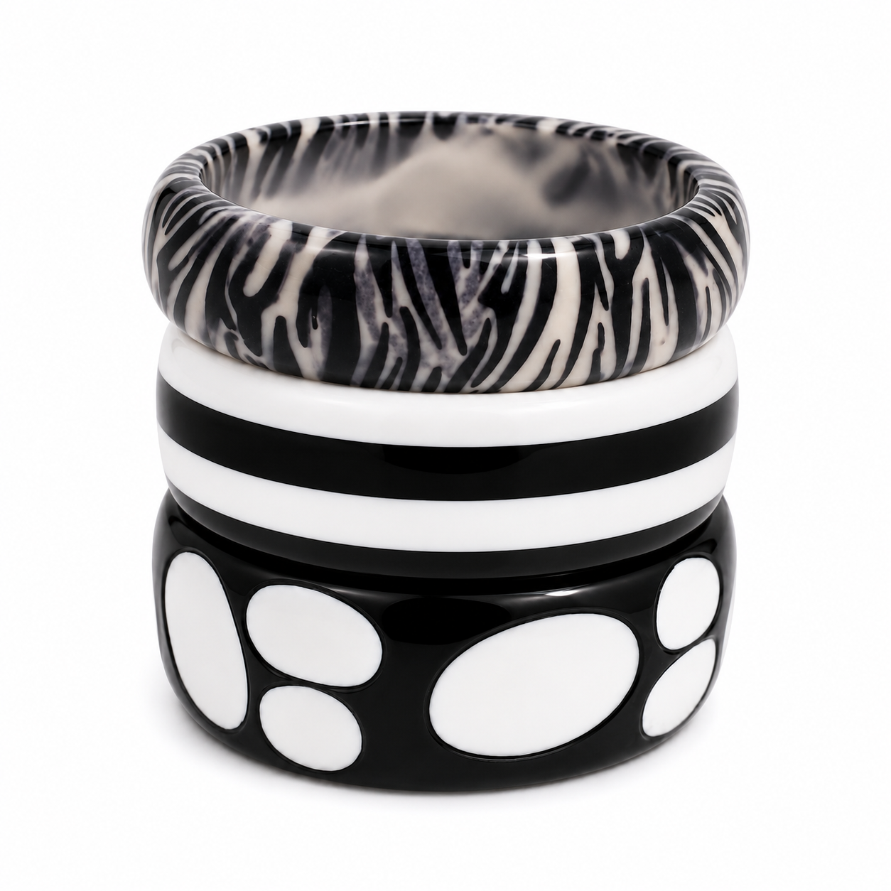 Euphoria Resin Bangle Stack (Set of 3)